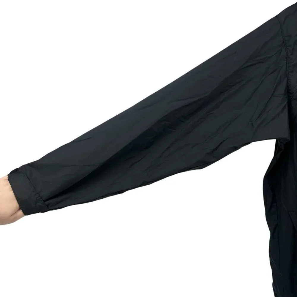 Columbia Jacket Womens M Black Hooded Lightweight Windbreaker Full Zip Casual‎ - Picture 4 of 11